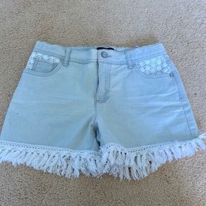 kids white-blue jean shorts!
